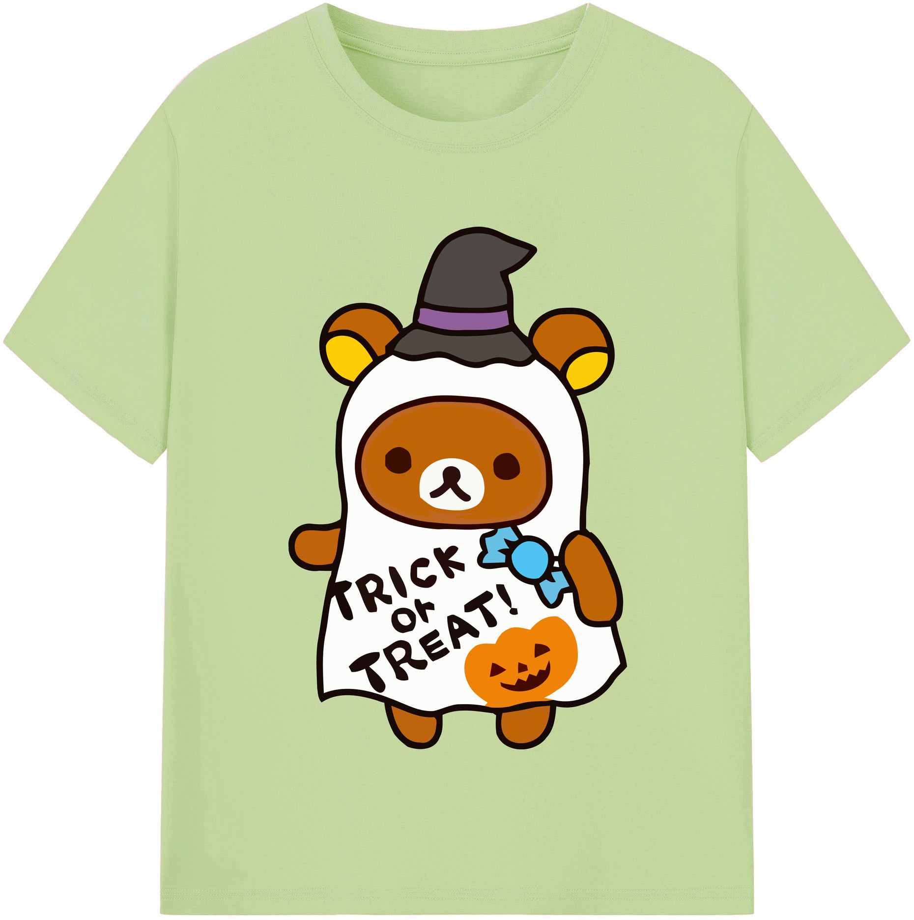 （画像用） リラックマ リラックマ キイロイトリ Rilakkuma Korilakkuma Kiiroitori 綿100％半袖Tシャツ（フロントプリント）